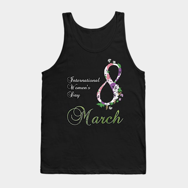 International Women's Day Pansy Flower March 8 2023 Tank Top by Ai Wanderer